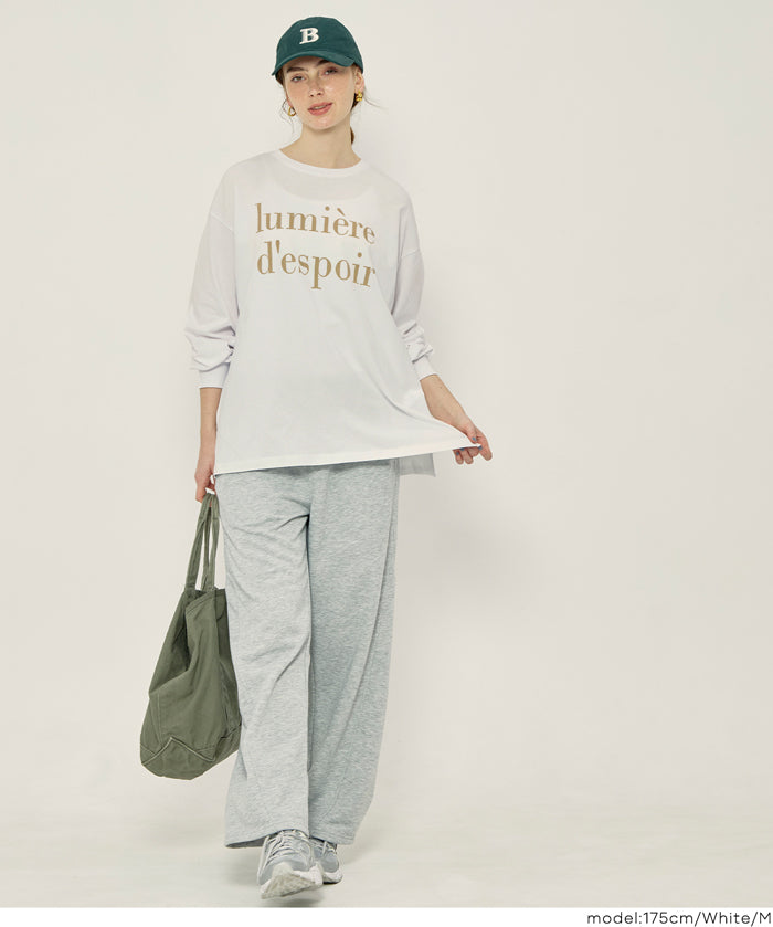 棉質LOGO寬鬆長袖上衣