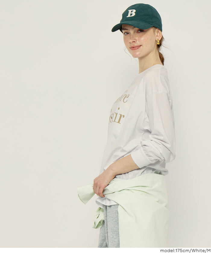 棉質LOGO寬鬆長袖上衣