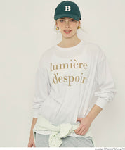 棉質LOGO寬鬆長袖上衣