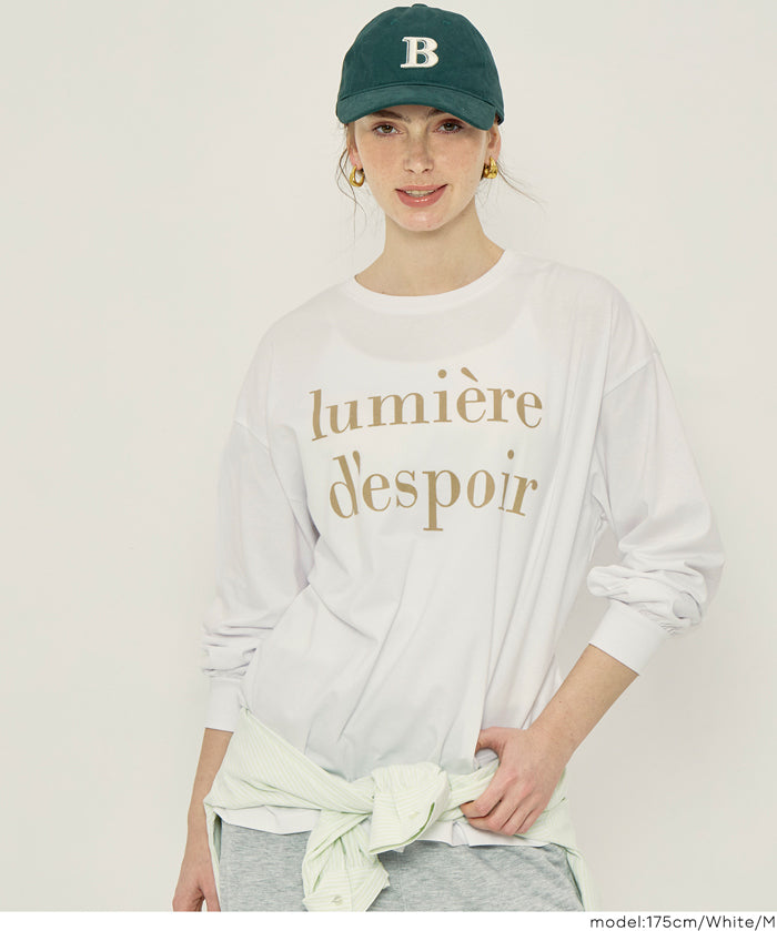 棉質LOGO寬鬆長袖上衣