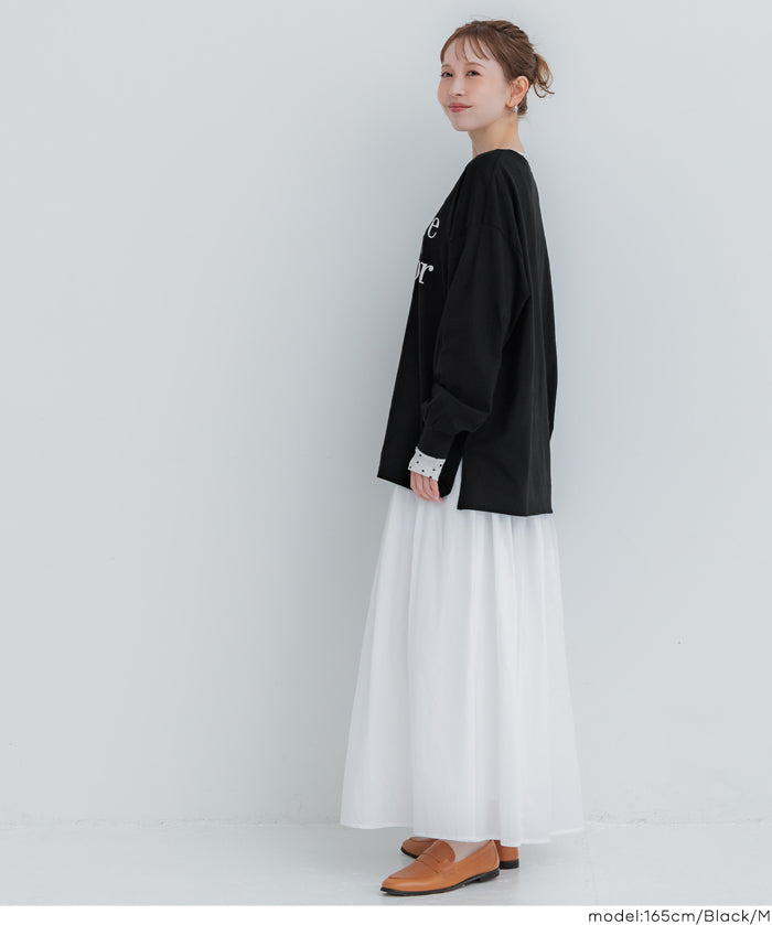 棉質LOGO寬鬆長袖上衣