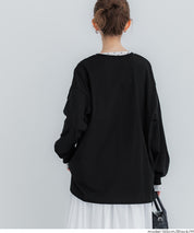 棉質LOGO寬鬆長袖上衣