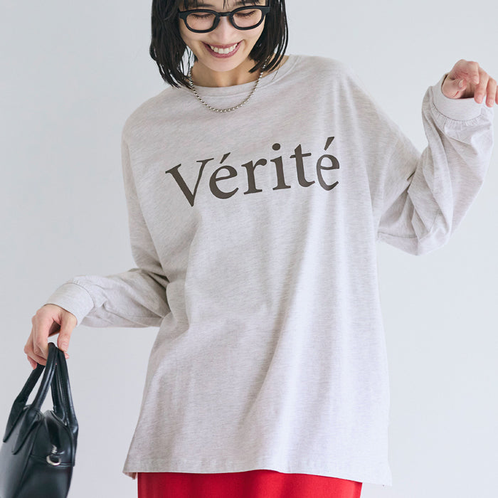 棉質LOGO寬鬆長袖上衣