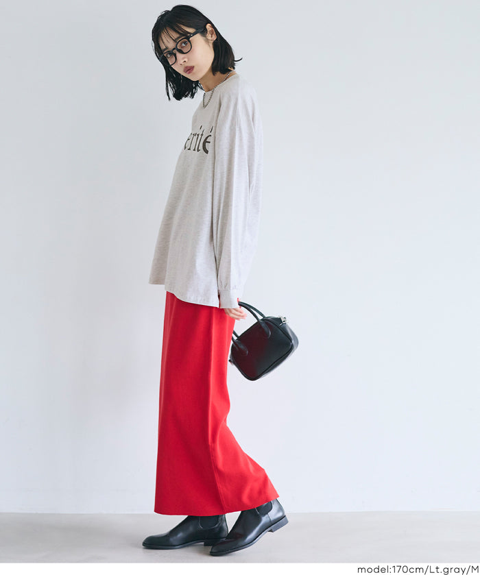 棉質LOGO寬鬆長袖上衣