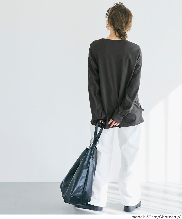 棉質LOGO寬鬆長袖上衣