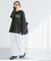 棉質LOGO寬鬆長袖上衣