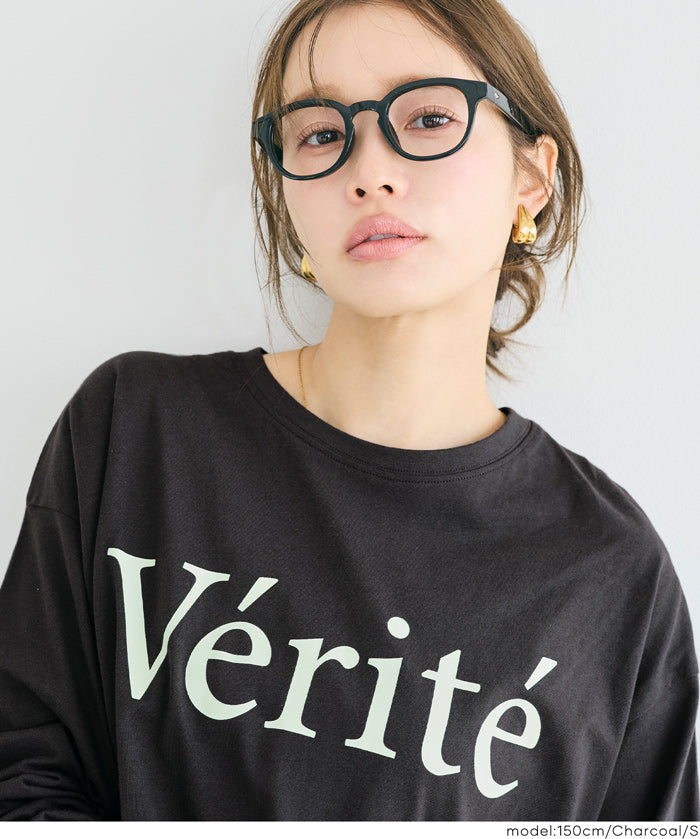 棉質LOGO寬鬆長袖上衣