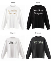 棉質LOGO寬鬆長袖上衣