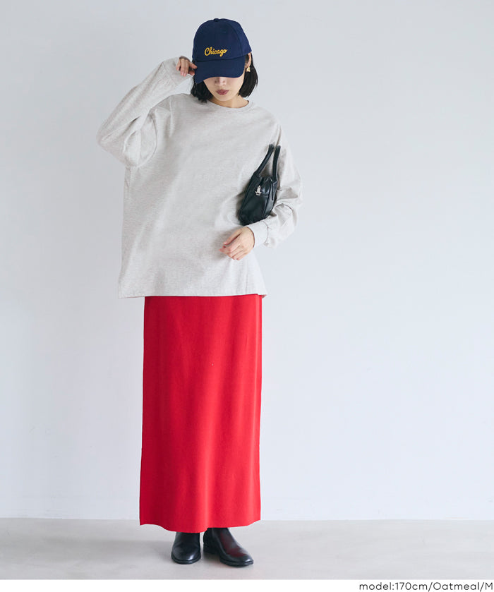 寬鬆棉質素色長袖上衣 T-shirt