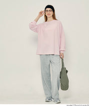 寬鬆棉質素色長袖上衣 T-shirt