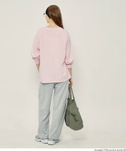 寬鬆棉質素色長袖上衣 T-shirt