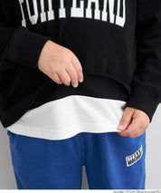 童裝假兩件LOGO長袖衛衣