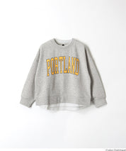 童裝假兩件LOGO長袖衛衣