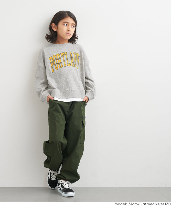 童裝假兩件LOGO長袖衛衣