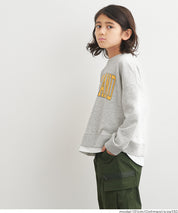 童裝假兩件LOGO長袖衛衣