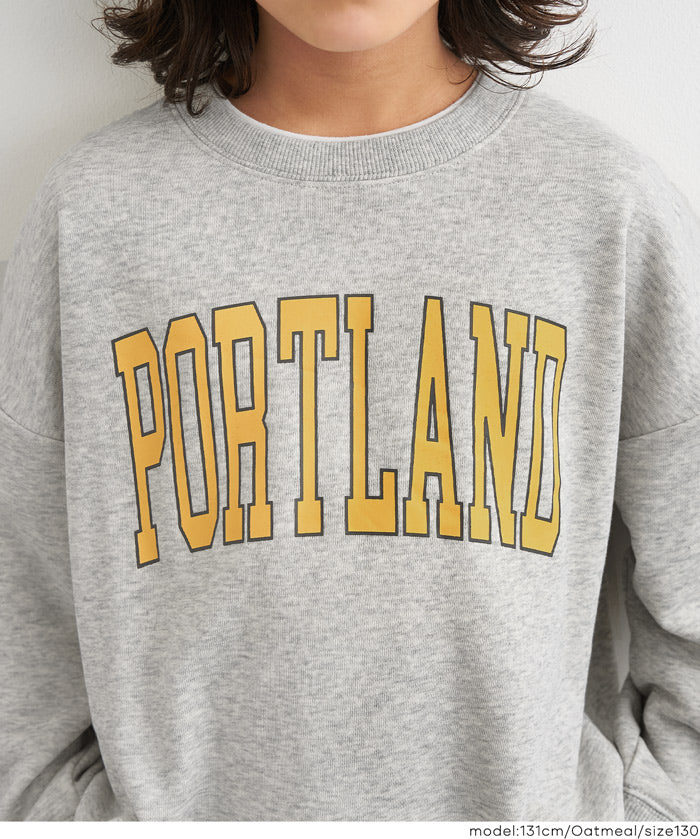 童裝假兩件LOGO長袖衛衣