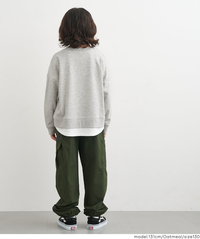 童裝假兩件LOGO長袖衛衣