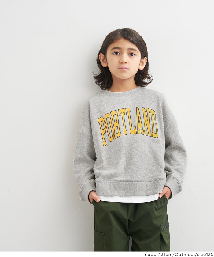 童裝假兩件LOGO長袖衛衣