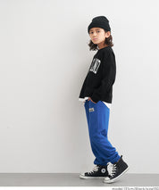 童裝假兩件LOGO長袖衛衣