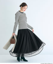 日系氣質雙層薄紗半裙