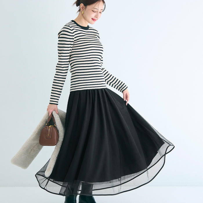 日系氣質雙層薄紗半裙