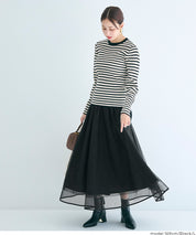 日系氣質雙層薄紗半裙