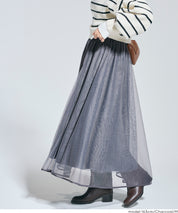 日系氣質雙層薄紗半裙