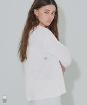 小愛心LOGO長袖船領上衣