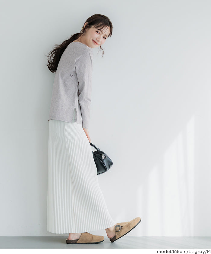 小愛心LOGO長袖船領上衣