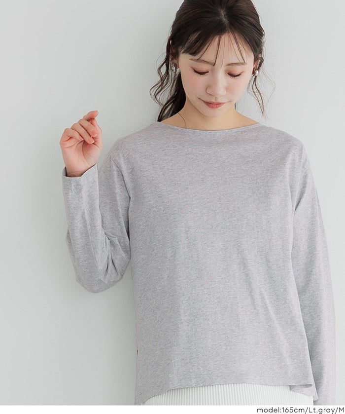 小愛心LOGO長袖船領上衣