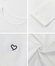 小愛心LOGO長袖船領上衣
