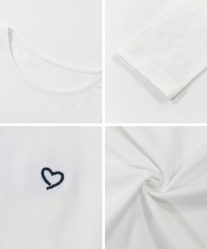 小愛心LOGO長袖船領上衣