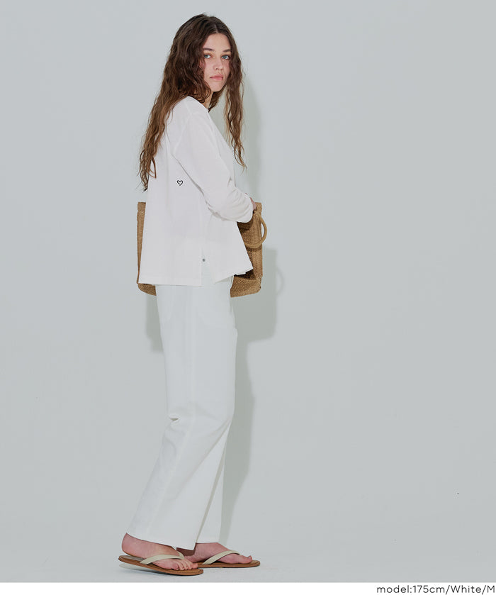 小愛心LOGO長袖船領上衣