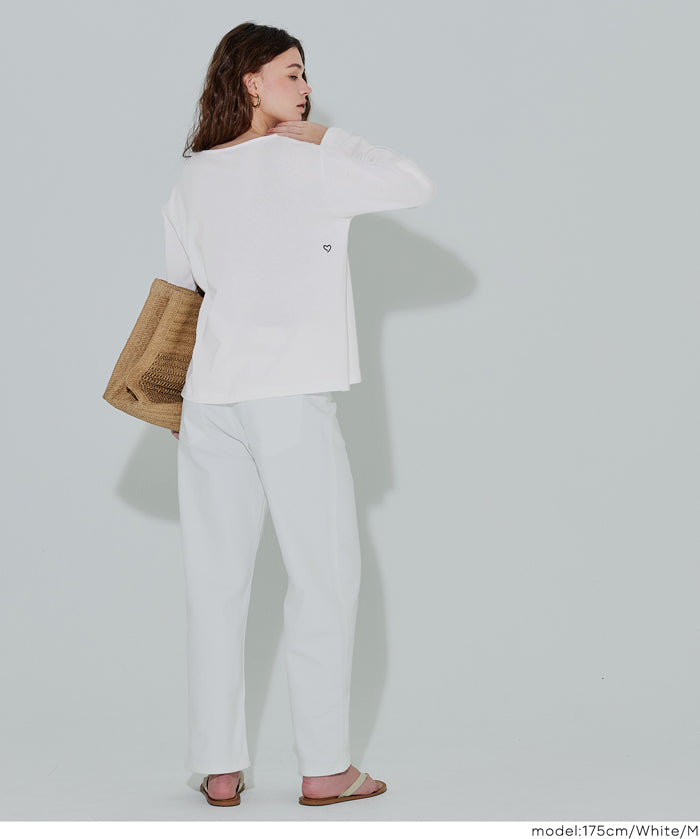 小愛心LOGO長袖船領上衣