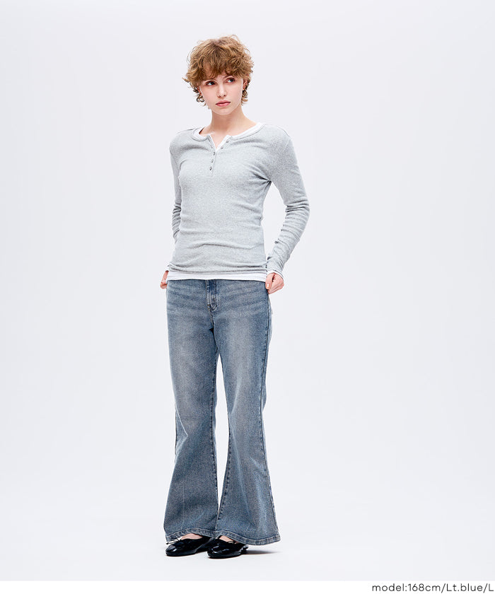 【MOVE Demin】零束縛彈性喇叭牛仔褲