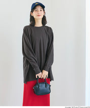 素色棉質蝙蝠袖長袖上衣