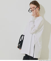 素色棉質蝙蝠袖長袖上衣