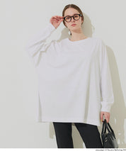 素色棉質蝙蝠袖長袖上衣