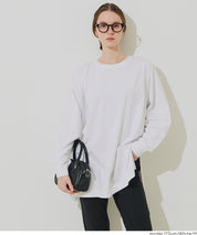 素色棉質蝙蝠袖長袖上衣