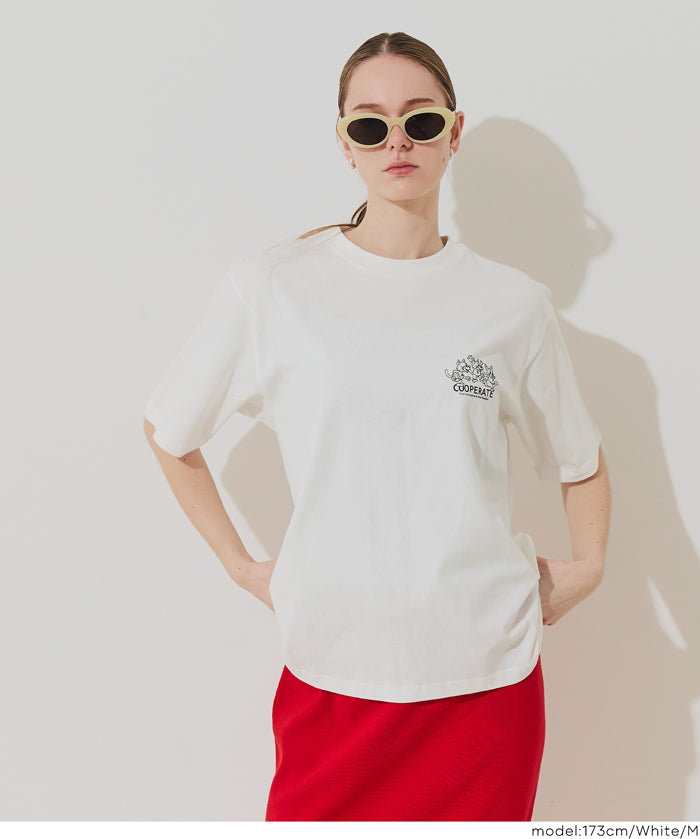 男裝背後印刷短袖上衣T-shirt 男女通用