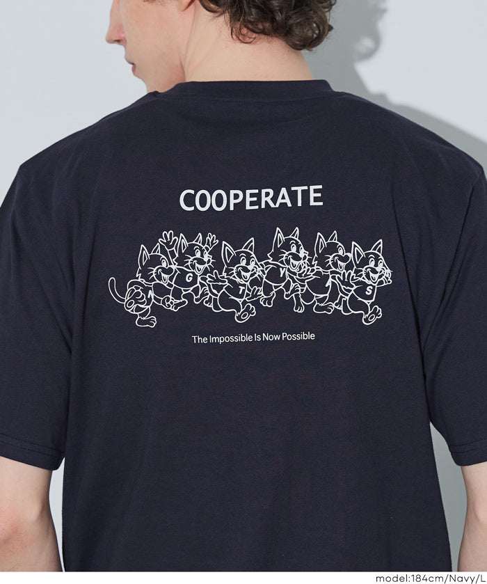 男裝背後印刷短袖上衣T-shirt 男女通用