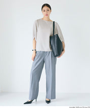 蝙蝠袖箱型拉鍊絲滑上衣(Square zip blouse)