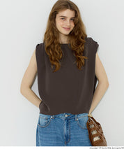 簡約打摺設計無袖上衣 (Shoulder Tuck Blouse)
