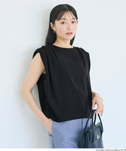 簡約打摺設計無袖上衣 (Shoulder Tuck Blouse)