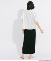 小花棉質蕾絲短袖襯衫