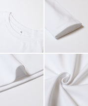 日系簡約純色大U領長袖插肩T恤