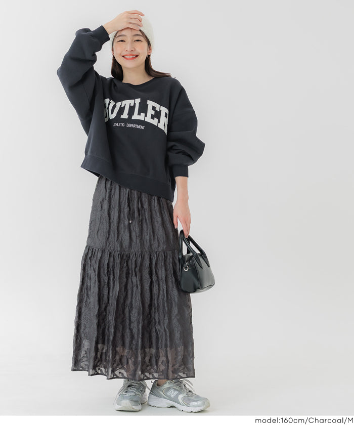 細緻緹花薄紗雙層蛋糕半裙