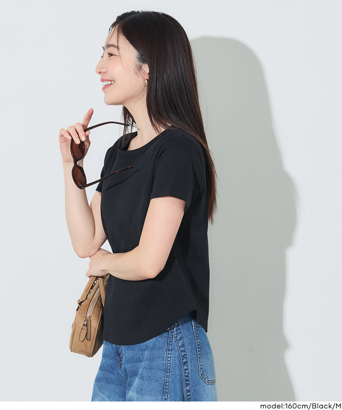 絲滑觸感純色短袖上衣 (Smooth Round Short-Sleeve T-Shirt)