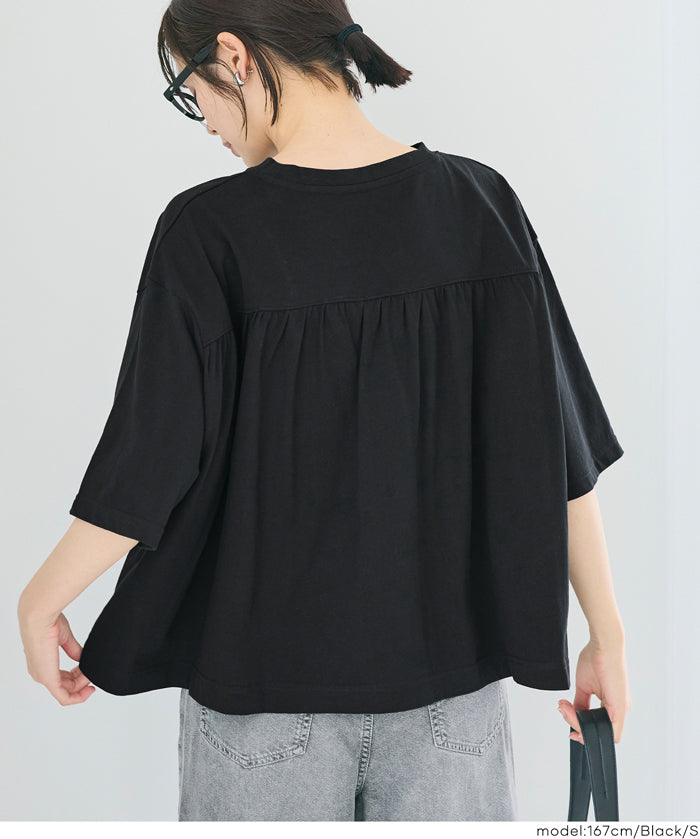 Women's 5/8 Sleeve Back Gathered T-Shirt (Not Available for Mail Order) - Coca Coca