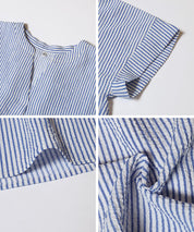 凹凸肌理小V領簡約短袖上衣 (Seersucker V-neck Top)